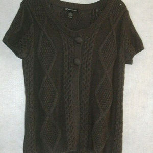 Inc Charcoal Gray Knit Top  Size Large  NWOT